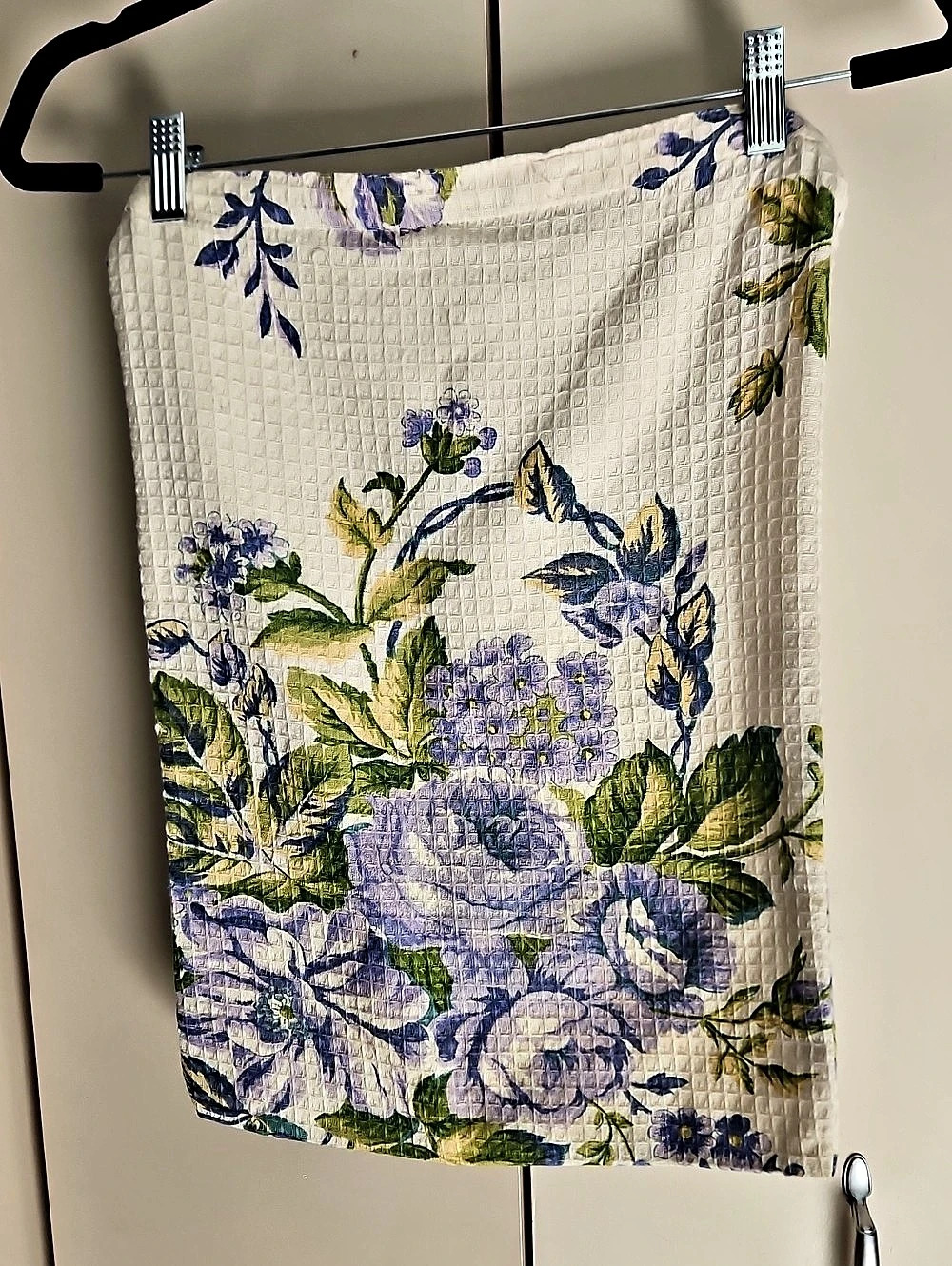 April Cornell Floral Tote in Cream & Blue
